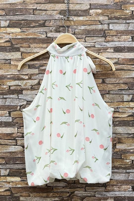 Blouses Femme rose à fleurs ELLE STYLE GL_0795_POIS_326ANAIS Efashion Paris