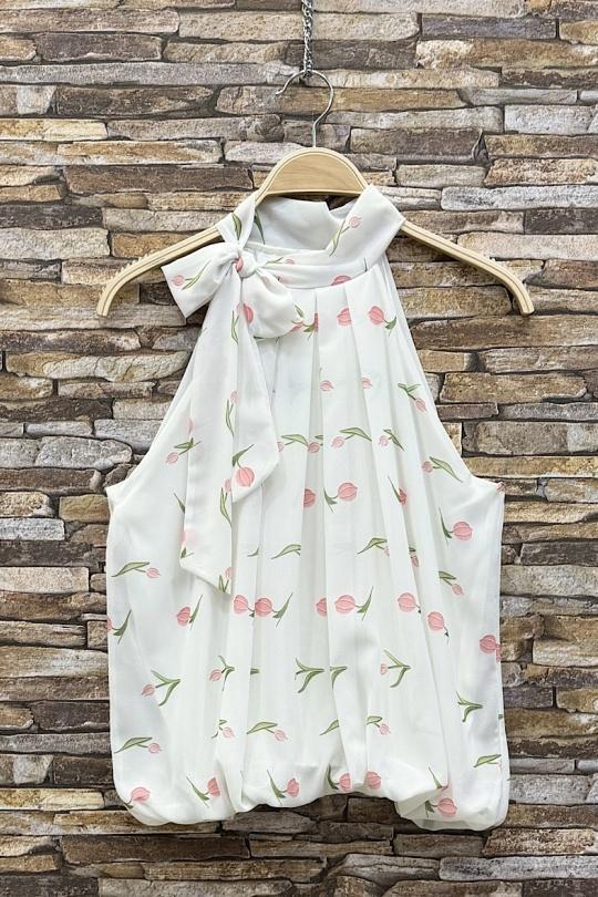 Blouses Femme rose à fleurs ELLE STYLE GL_0795_POIS_326ANAIS Efashion Paris