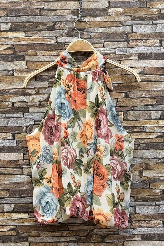 Blouses Femme rose à fleurs ELLE STYLE GL_0795_POIS_326ANAIS Efashion Paris