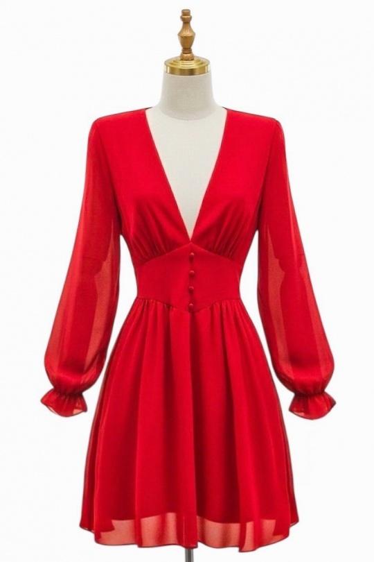 Robes courtes Femme Vert bouteille ELLE STYLE GL_8944_UNI_JULIETTE Efashion Paris