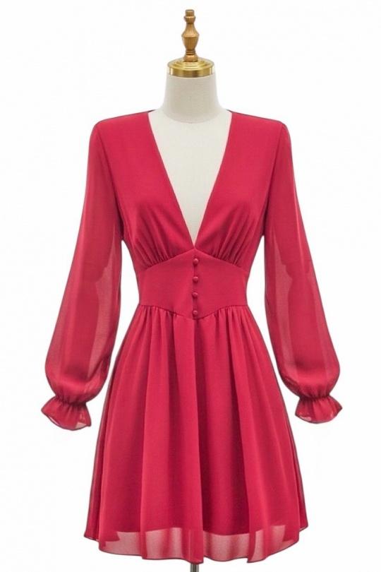 Robes courtes Femme Vert bouteille ELLE STYLE GL_8944_UNI_JULIETTE Efashion Paris