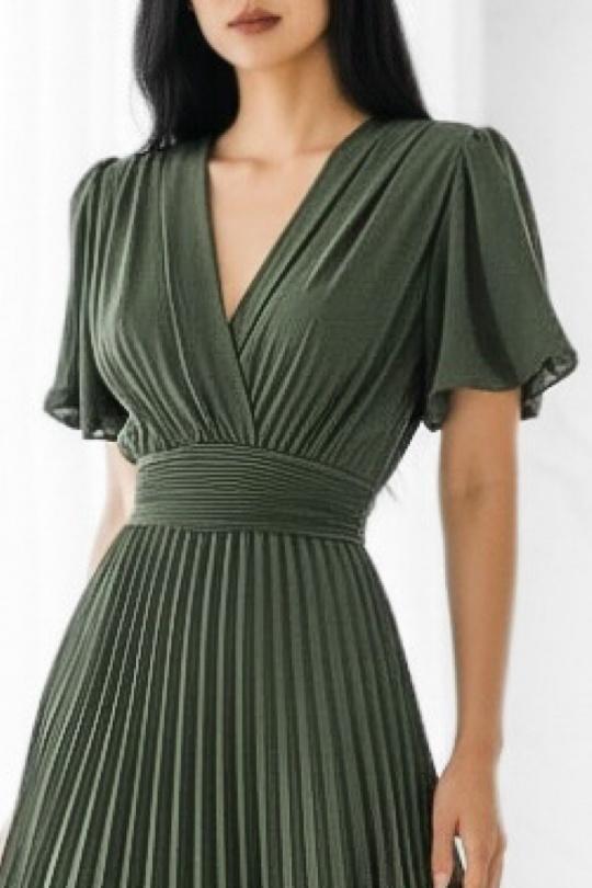 Abiti maxi Donna Khaki ELLE STYLE GL_0429_LORIANA_425 Efashion Paris