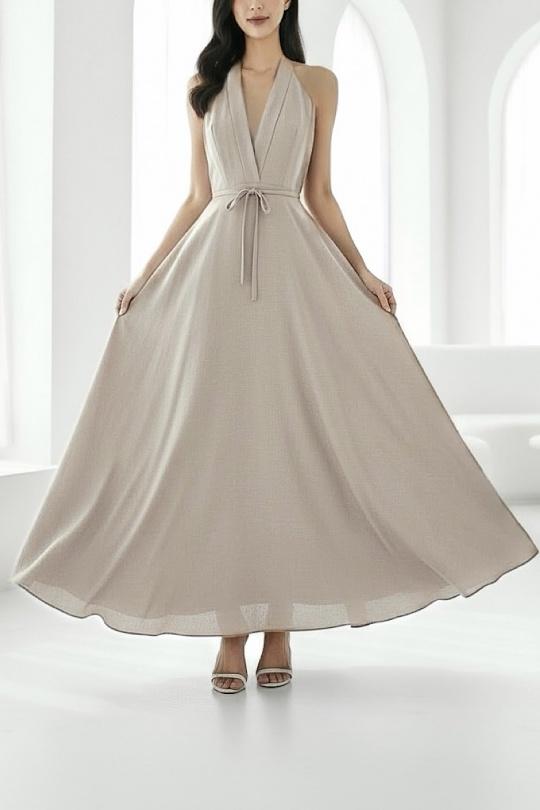 Robes longues Femme Bleu marine ELLE STYLE GL_0555_JEANNE_426 Efashion Paris