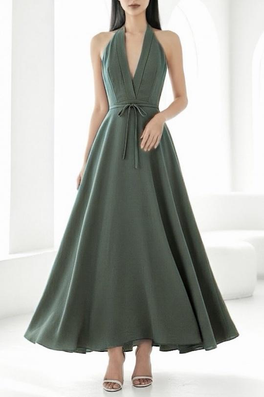 Robes longues Femme Bleu marine ELLE STYLE GL_0555_JEANNE_426 Efashion Paris