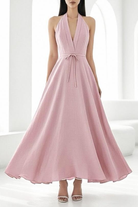 Robes longues Femme Bleu marine ELLE STYLE GL_0555_JEANNE_426 Efashion Paris