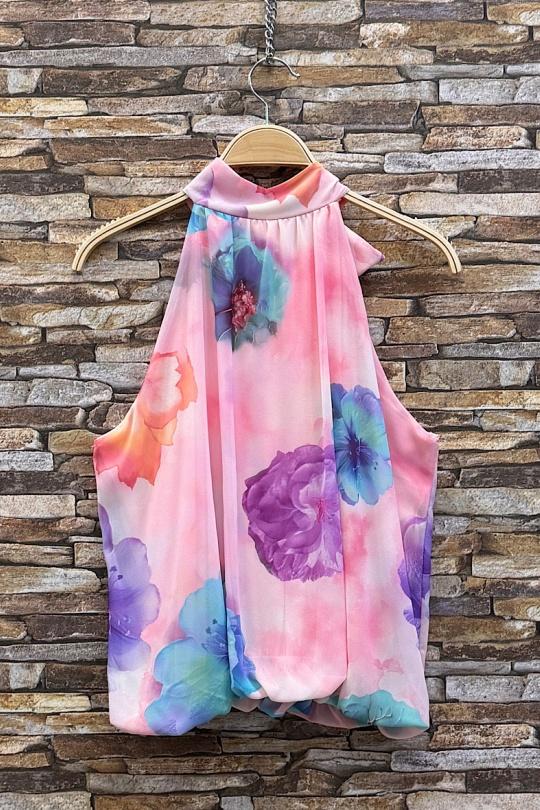 Blouses Femme rose à fleurs ELLE STYLE GL_0795_POIS_326ANAIS Efashion Paris