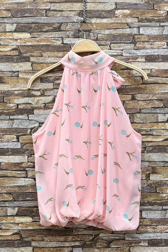 Blouses Femme rose à fleurs ELLE STYLE GL_0795_POIS_326ANAIS Efashion Paris