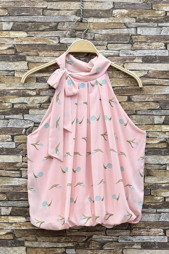 Blouses Femme rose à fleurs ELLE STYLE GL_0795_POIS_326ANAIS Efashion Paris