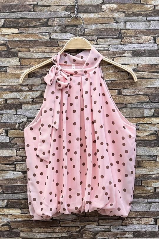 Blouses Femme rose à fleurs ELLE STYLE GL_0795_POIS_326ANAIS Efashion Paris