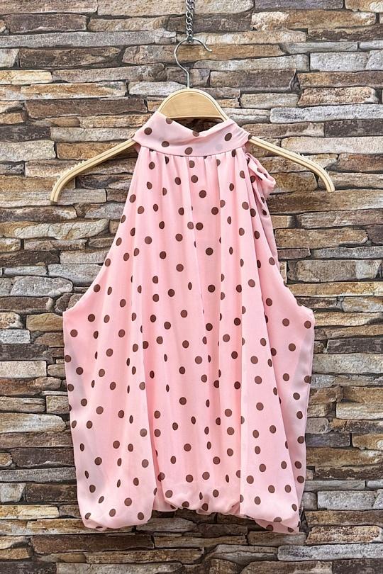 Blouses Femme rose à fleurs ELLE STYLE GL_0795_POIS_326ANAIS Efashion Paris