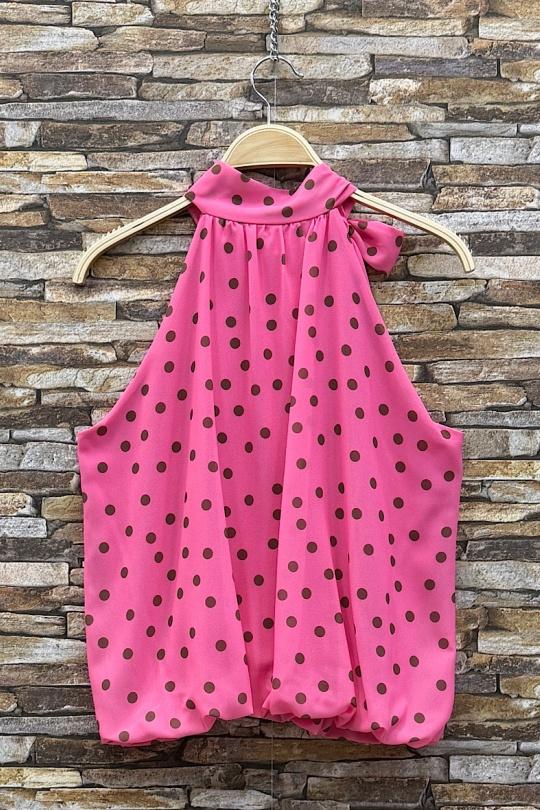 Blouses Femme rose à fleurs ELLE STYLE GL_0795_POIS_326ANAIS Efashion Paris