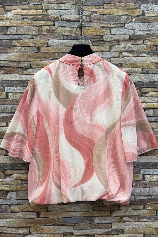 Blouses Femme Rose corail ELLE STYLE TH_26108_ALL_126_AGNES Efashion Paris