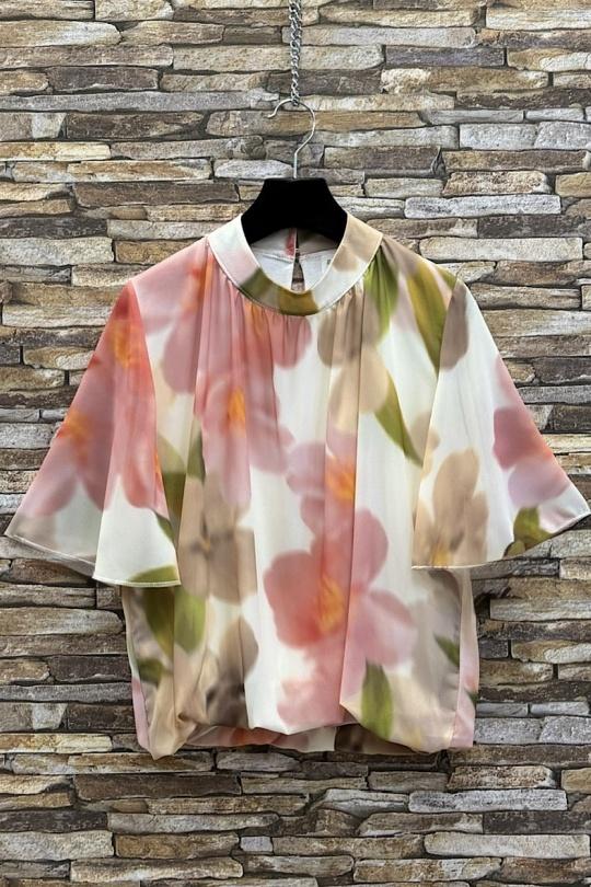 Blouses Femme Rose corail ELLE STYLE TH_26108_ALL_126_AGNES Efashion Paris