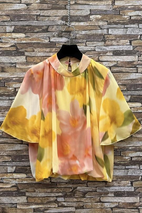 Blouses Femme Rose corail ELLE STYLE TH_26108_ALL_126_AGNES Efashion Paris