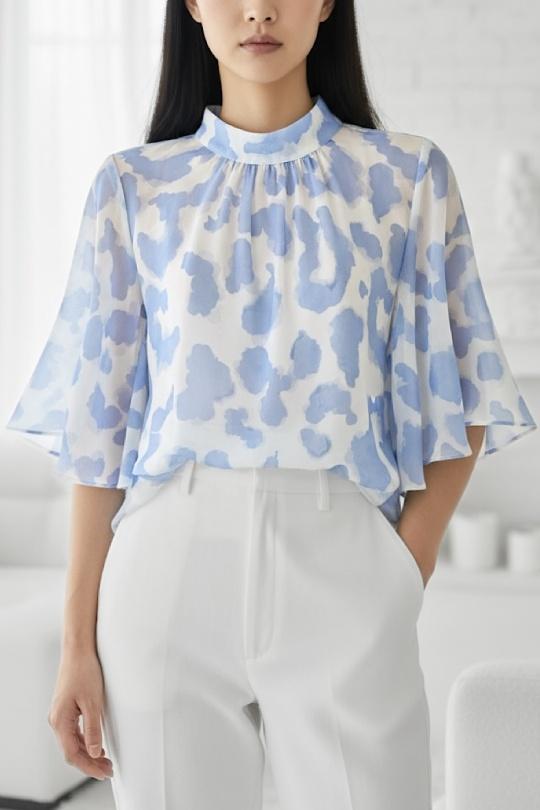 Blouses Femme Rose corail ELLE STYLE TH_26108_ALL_126_AGNES Efashion Paris