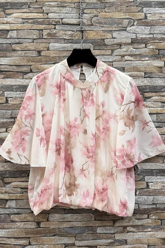 Blouses Femme Rose corail ELLE STYLE TH_26108_ALL_126_AGNES Efashion Paris
