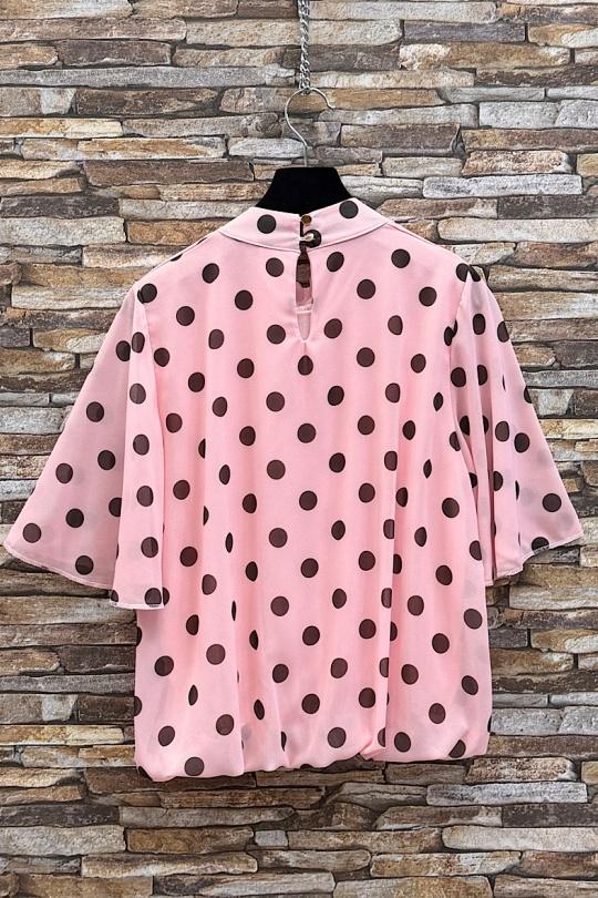 Blouses Femme Rose corail ELLE STYLE TH_26108_ALL_126_AGNES Efashion Paris