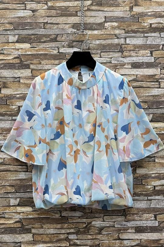 Blouses Femme Rose corail ELLE STYLE TH_26108_ALL_126_AGNES Efashion Paris