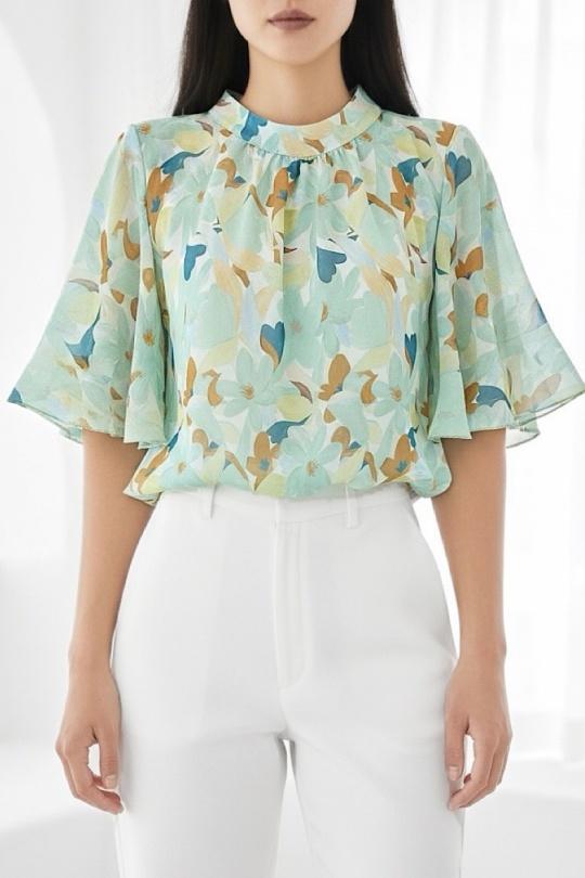 Blouses Femme Rose corail ELLE STYLE TH_26108_ALL_126_AGNES Efashion Paris