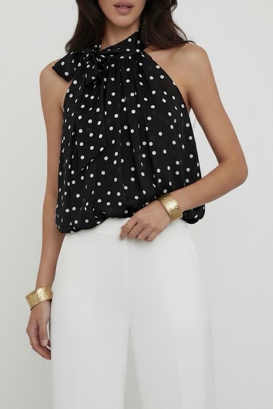 Tops Femme Pois ELLE STYLE GL_0795_POIS_ANAIS_526_MANNEQUIN Efashion Paris