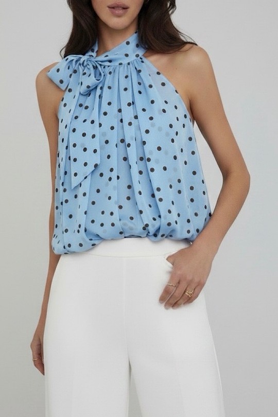 Tops Femme Pois ELLE STYLE GL_0795_POIS_ANAIS_526_MANNEQUIN Efashion Paris