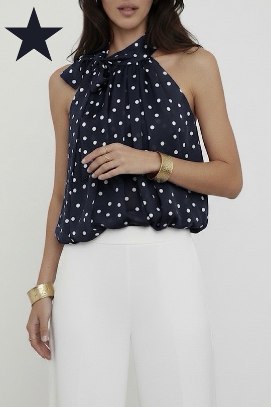 Tops Femme Pois ELLE STYLE GL_0795_POIS_ANAIS_526_MANNEQUIN Efashion Paris