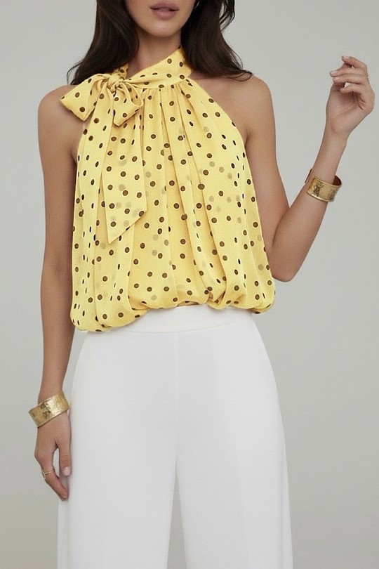 Tops Femme Pois ELLE STYLE GL_0795_POIS_ANAIS_526_MANNEQUIN Efashion Paris