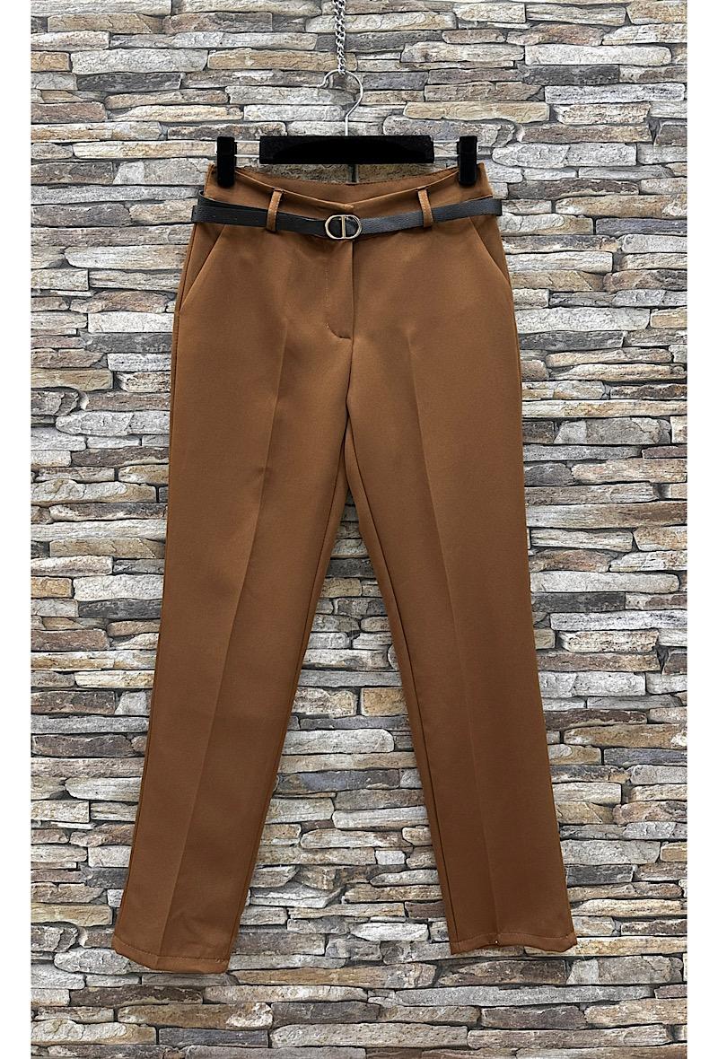 Pantalon TuffRider Équestre – Femme – Brun – Coton Tricoté Extensible – Taille 38