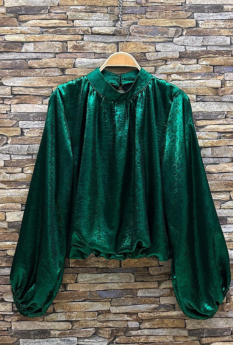 Blouses Femme Vert sapin ELLE STYLE TH_24598_BRI_IRISA #c Efashion Paris
