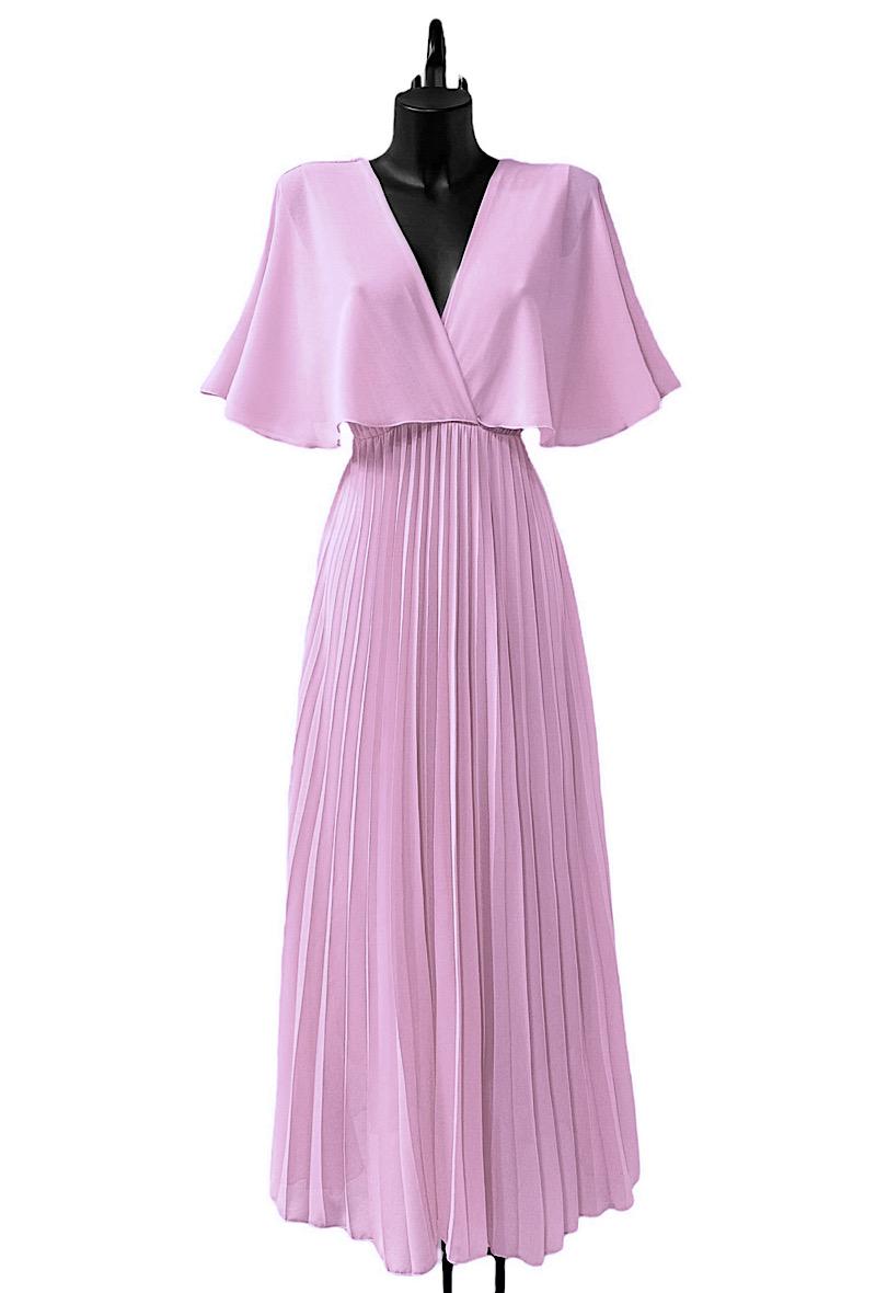 Maxi dresses Women Lilac ELLE STYLE GL_0480_525_CARMEN #c Efashion Paris