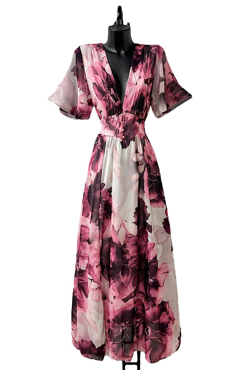 Robes longues Femme Prune ELLE STYLE GL_0501_ALL_525_JULIANA #c Efashion Paris