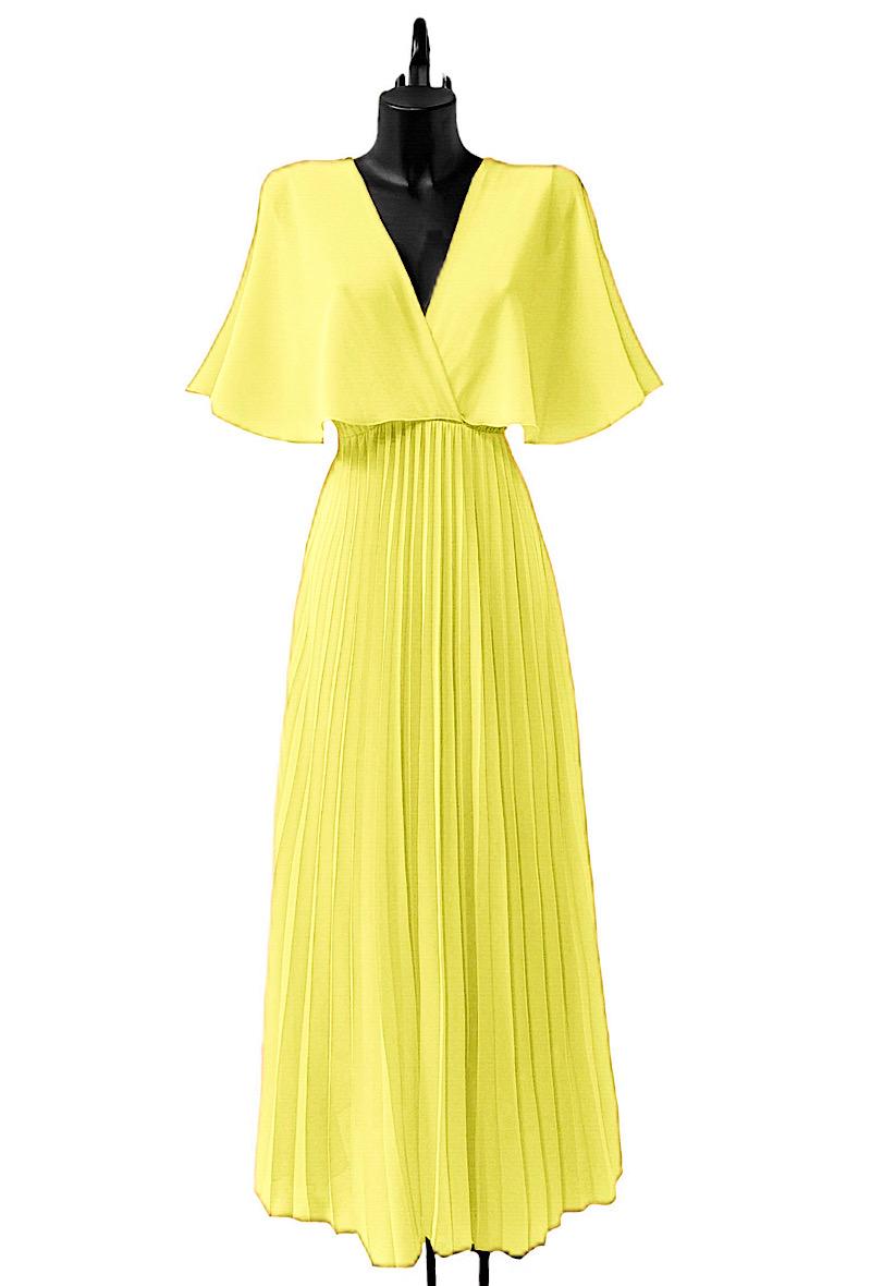 Maxi dresses Women Yellow ELLE STYLE GL_0480_525_CARMEN #c Efashion Paris
