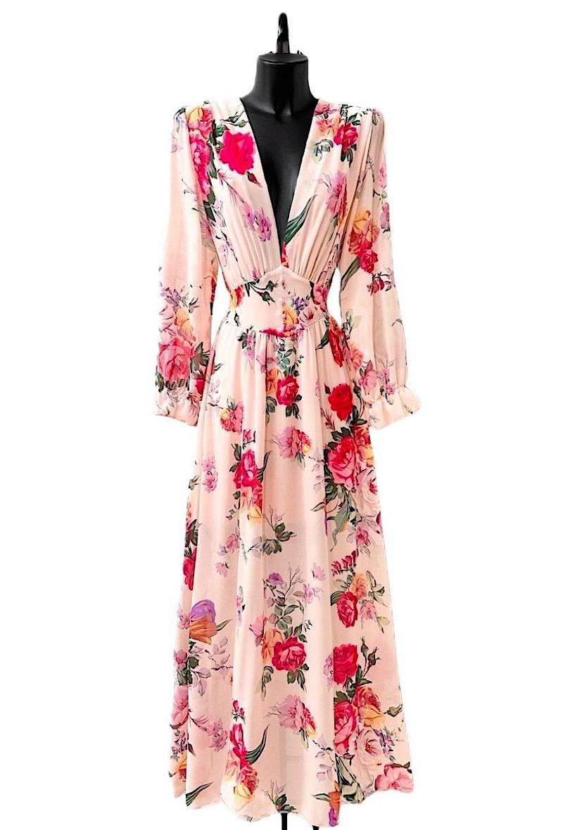 Vestidos largos Mujer Pink nude ELLE STYLE GL_8990_BLUSH_JULIETTA #c Efashion Paris