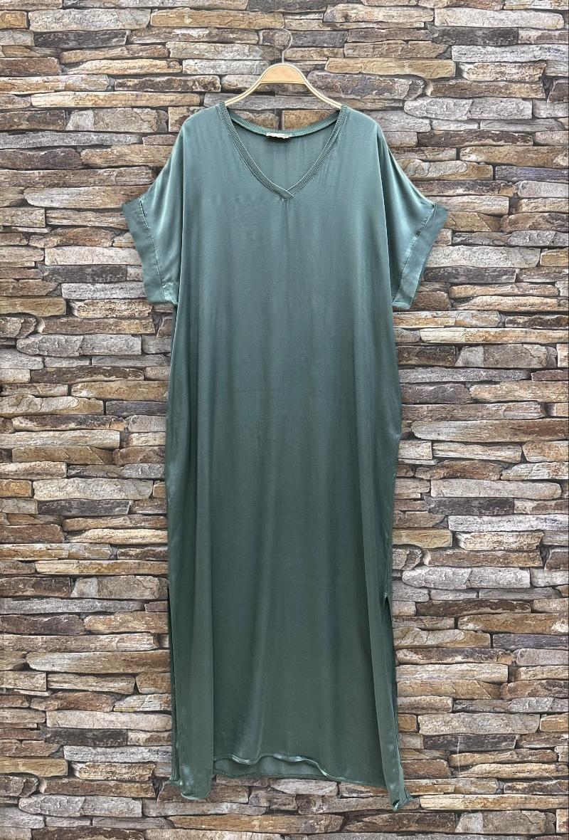 Robes longues Femme Vert Celadon ELLE STYLE TYR_D01057_SANTOS_625 #c Efashion Paris
