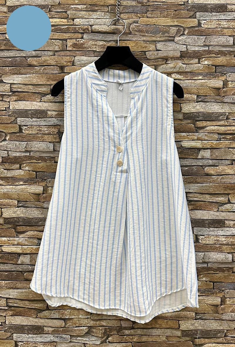 Blouses Femme Bleu ciel ELLE STYLE JB_3337_RAYURE_ARIELLA #c Efashion Paris