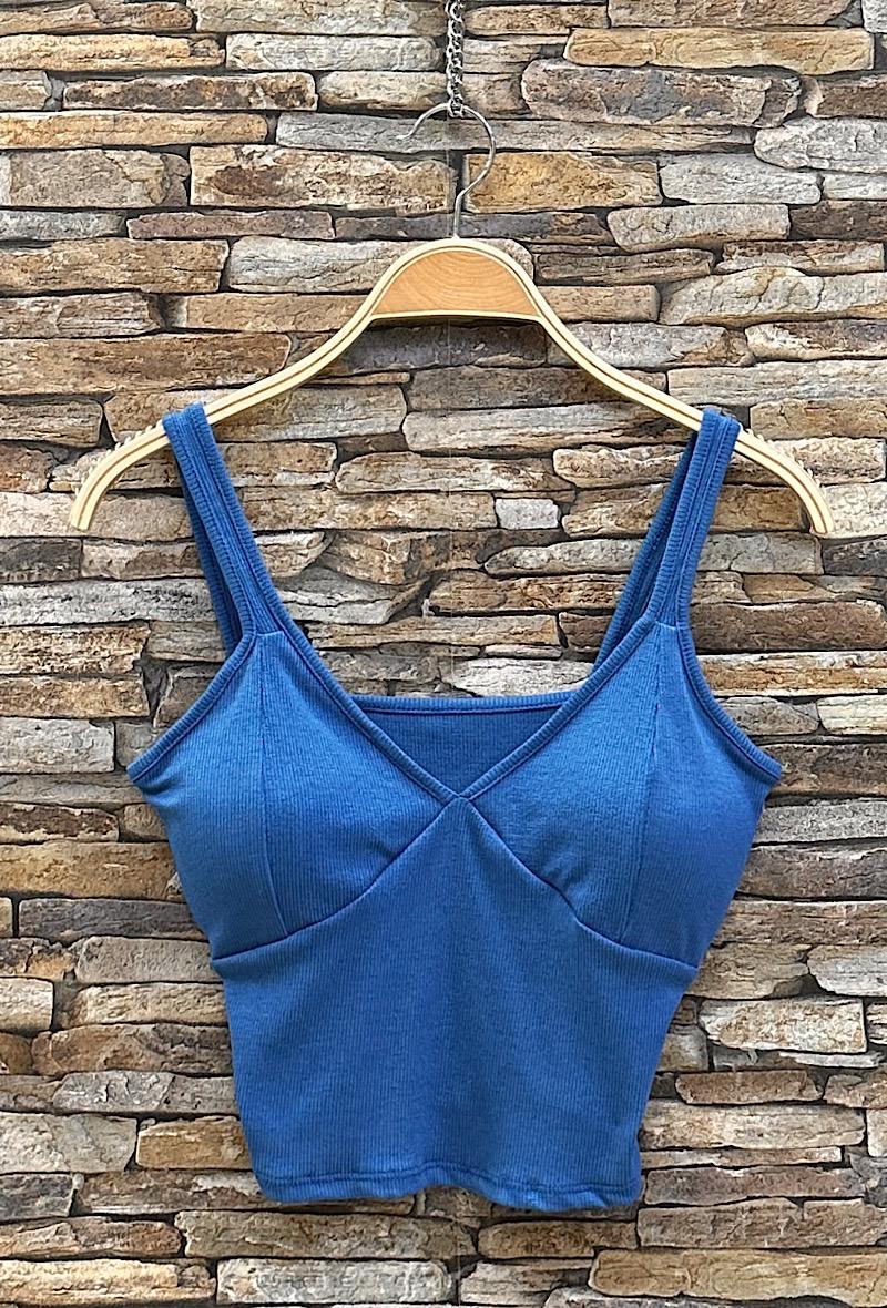Débardeurs Femme Bleu royal ELLE STYLE HS_3016_BRITNEY_625 #c Efashion Paris