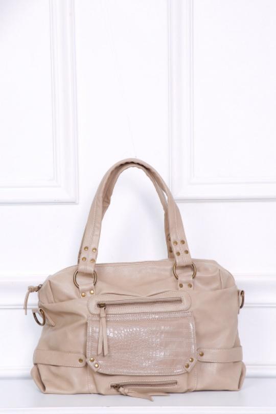 Sacs à bandoulière Maroquinerie Taupe JM FACTORY SAS - Mogano F150-1 Efashion Paris