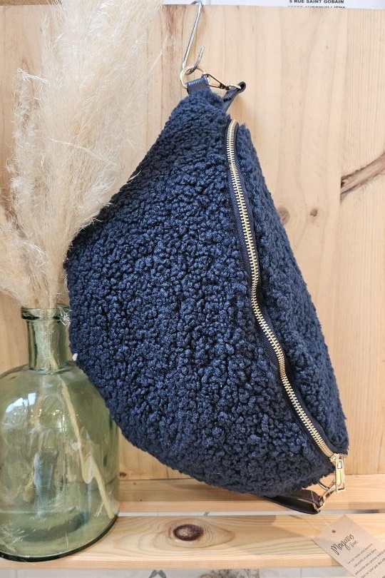 Sacs bananes Maroquinerie Bleu marine JM FACTORY SAS - Mogano H02 Efashion Paris