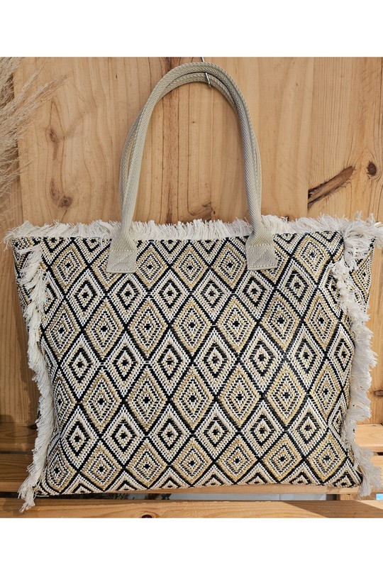 Cabas Maroquinerie Beige Mogano P928 Efashion Paris