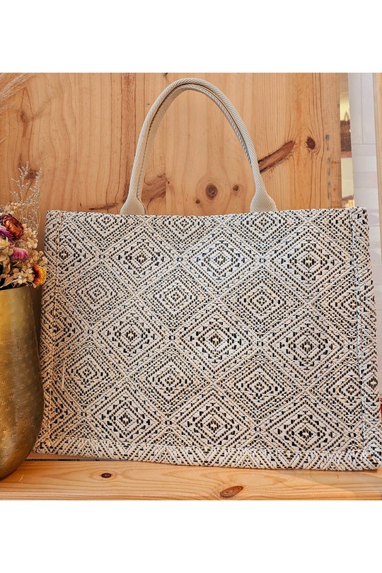 Cabas Maroquinerie Noir Mogano T007B-1 Efashion Paris