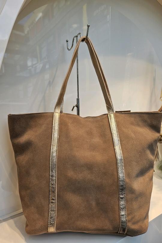 Cabas Maroquinerie Taupe Mogano ES806 Efashion Paris