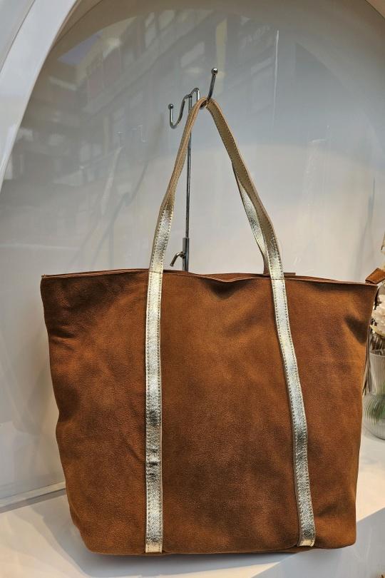Cabas Maroquinerie Taupe Mogano ES806 Efashion Paris