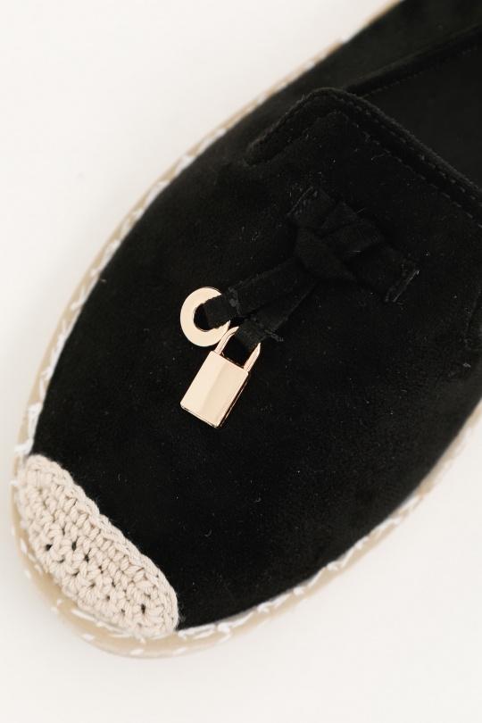 Espadrilles Chaussures Noir VIESTAR XY629 Efashion Paris