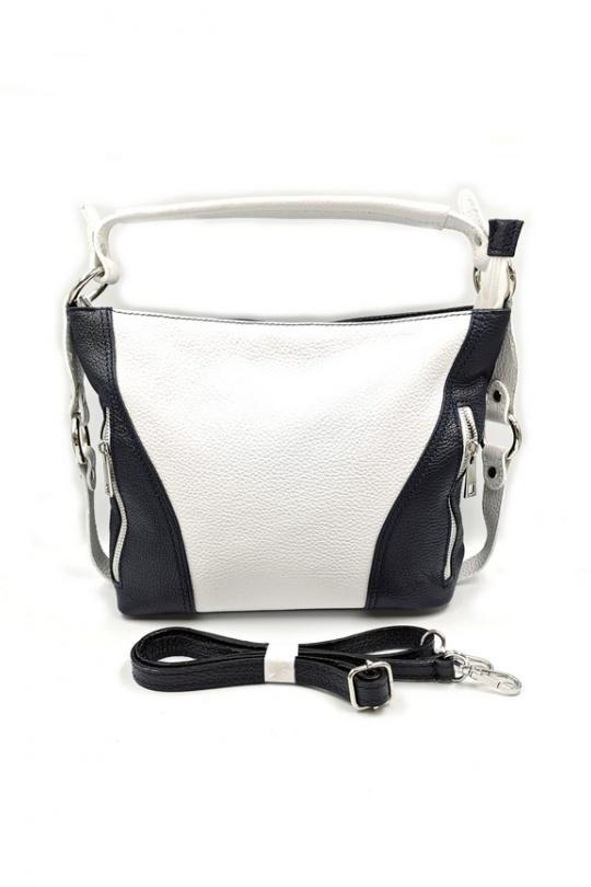 Handbags Bags White/Navy Lommy-W 5809 Efashion Paris