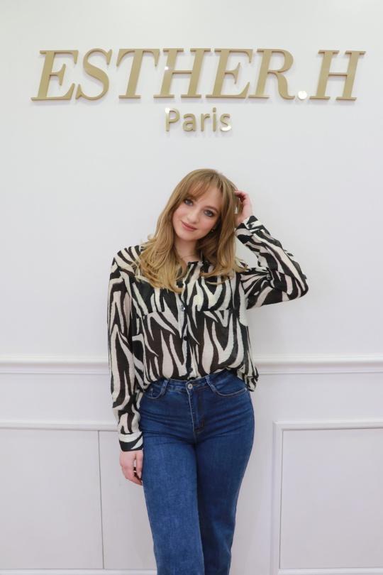Chemises Femme Noir/blanc Esther.H R987 Efashion Paris