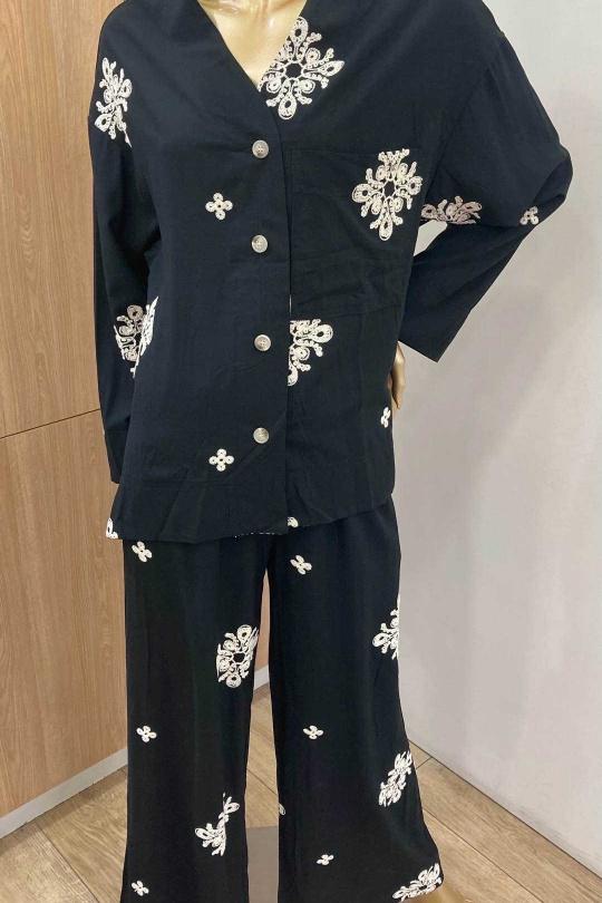Ensembles Femme Noir Esther.H R8012 Efashion Paris