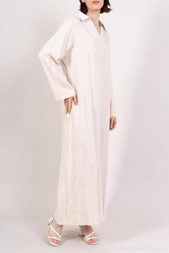 Maxi dresses Women Beige Esther.H R8023 Efashion Paris