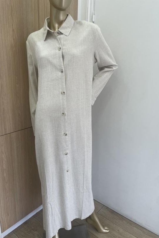 Maxi dresses Women Beige Esther.H R8030 Efashion Paris