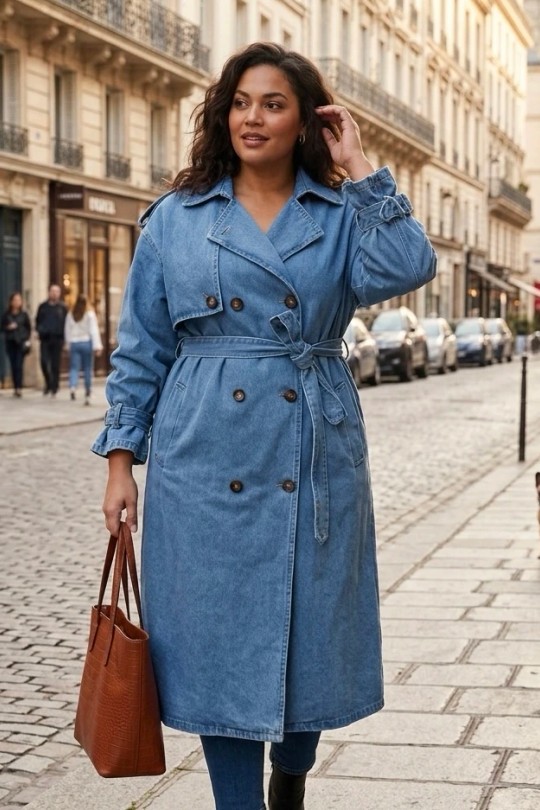 Vestes Femme Bleu clair Esther.H H8129GRANDETAILLE Efashion Paris