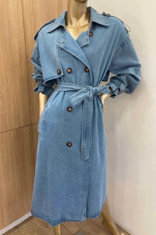 Vestes Femme Bleu clair Esther.H H8129GRANDETAILLE Efashion Paris